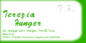 terezia hunger business card